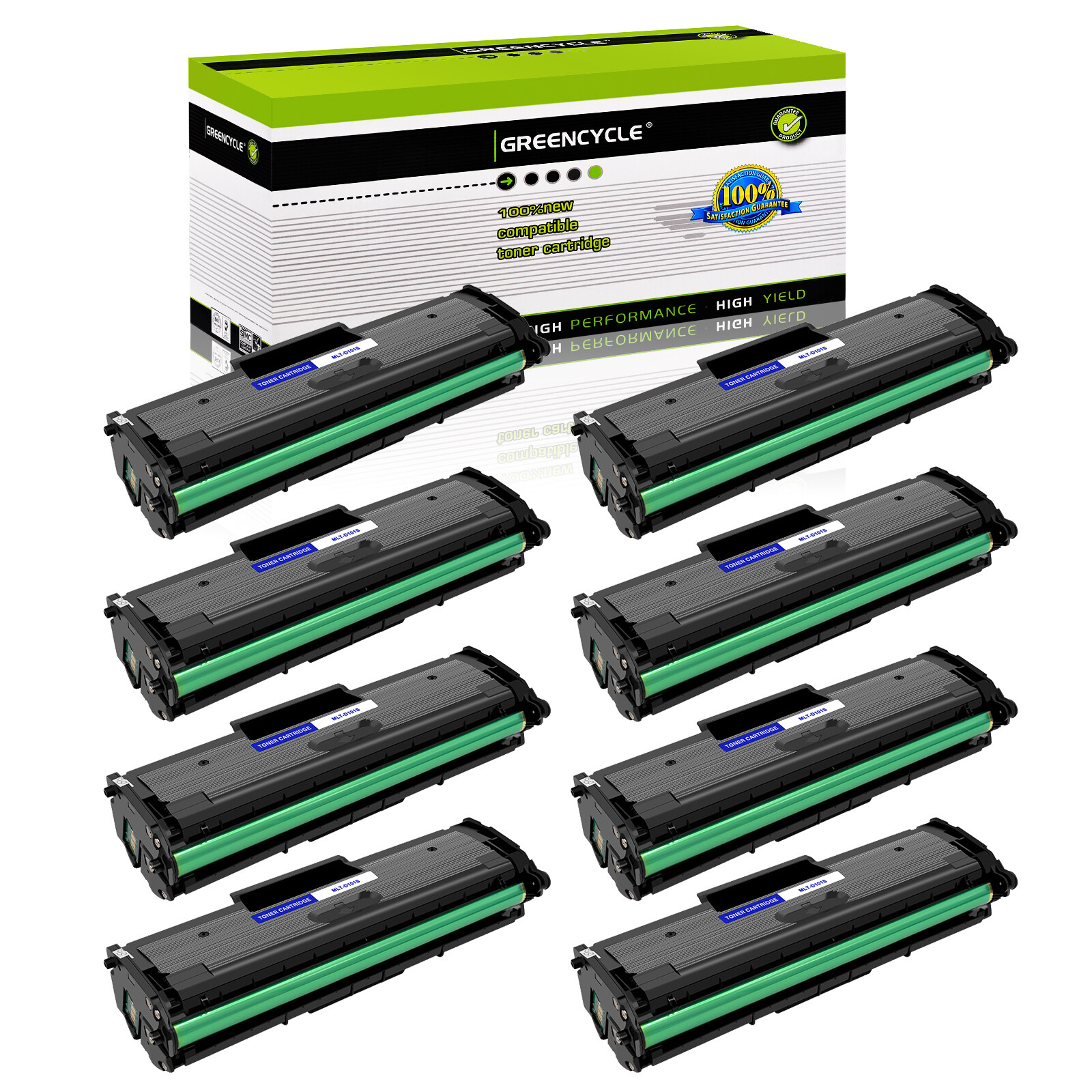 8PK MLT-D101S Toner Fits For Samsung ML-TD101S ML-2168 SCX-3400 SCX-3400F 3400FW