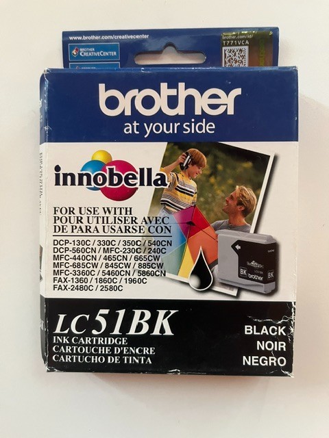 Brother LC51BK (2) & LC51M (1) Genuine Printer Ink Cartridges. 3 Total Open Box