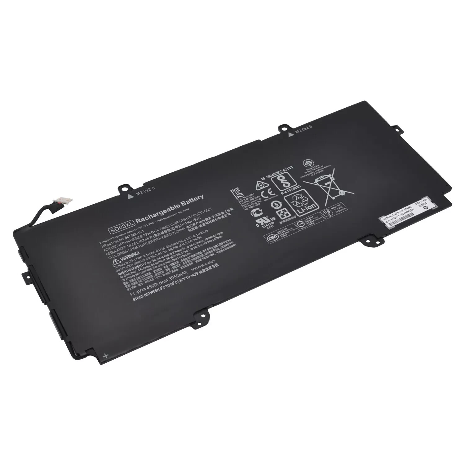 US Genuine SD03XL TPN-Q176 847462-1C1 Battery for HP Chromebook 13 G1 Core m5