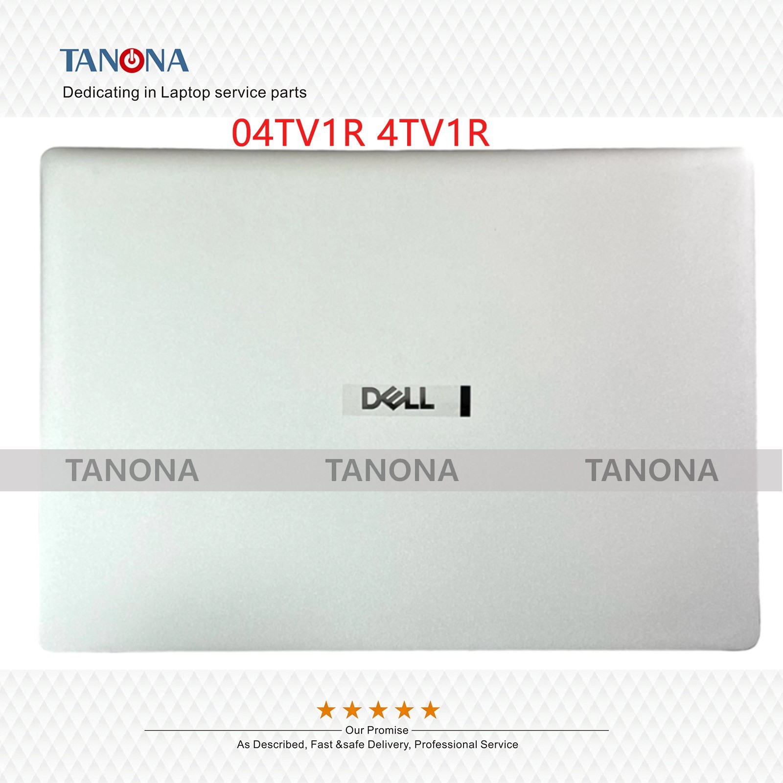 New 04TV1R 4TV1R For Dell Pro 16 PC16250 PC16255 Rear Lid Top Back Cover Shell