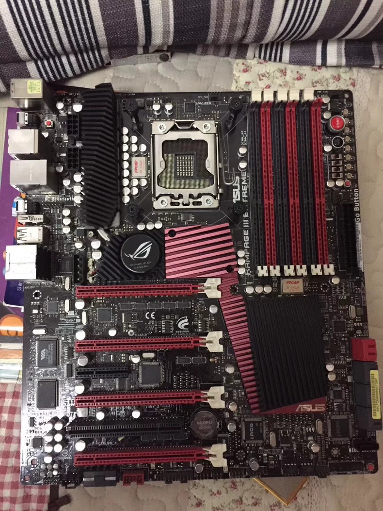 For Asus R3E Rampage III Extreme X58 Motherboard X5650 LGA1366 DDR3 Intel ATX