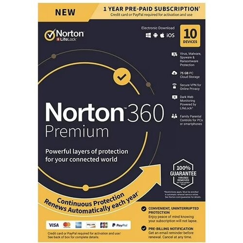 Symantec Norton 360 Premium - 10 Device 21389990