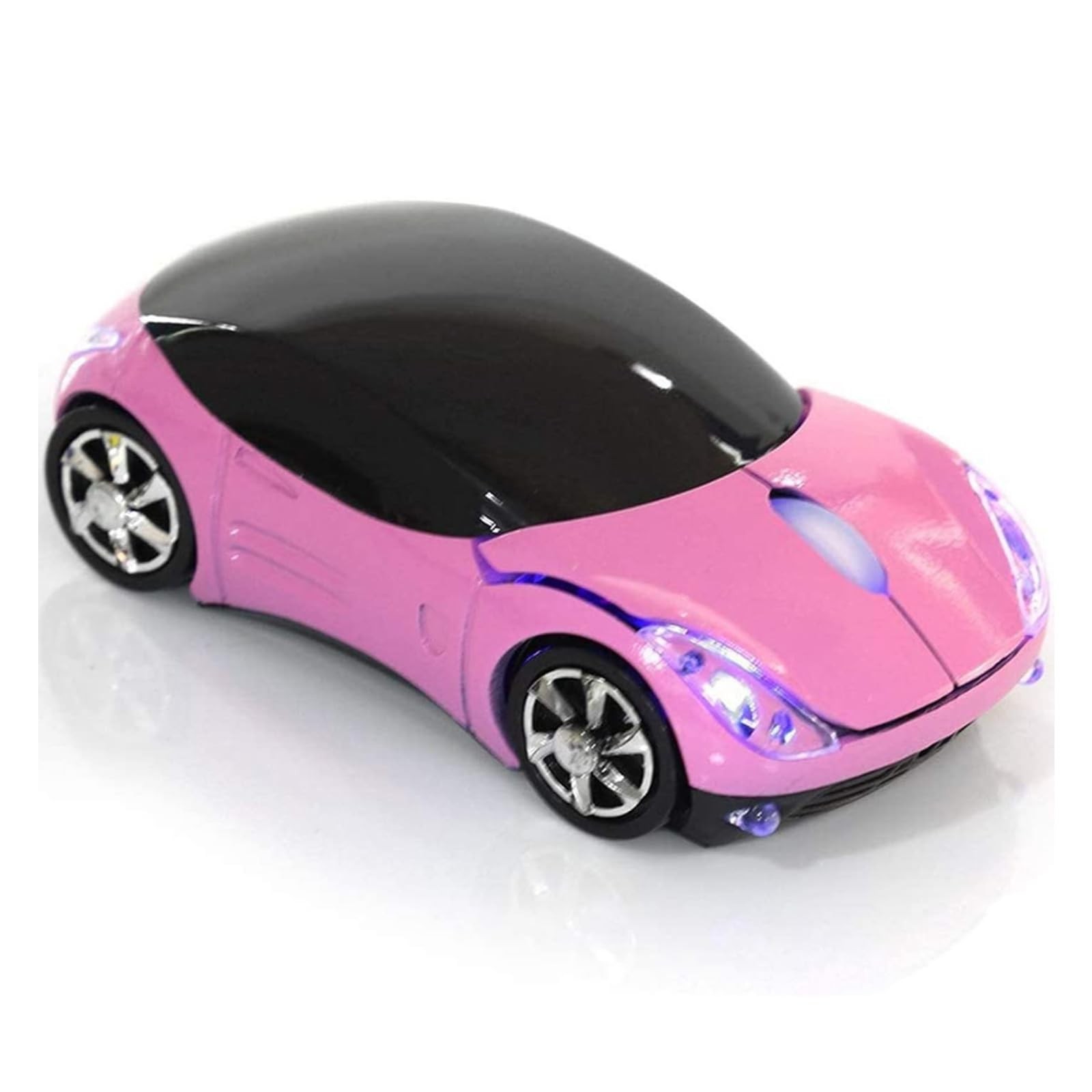 WenTigDY Pink Mouse,Cute Car Mouse with USB Reciver 1600DPI Optical 2.4G