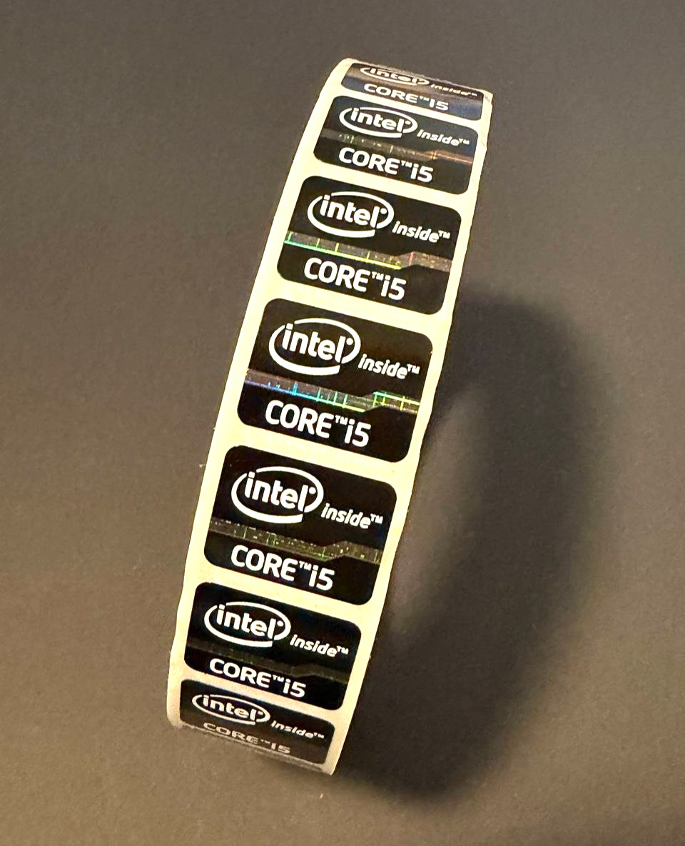 Intel Inside Core i5  2nd/3rd Gen Sticker Label Decal 20.5mm x 15.5mm