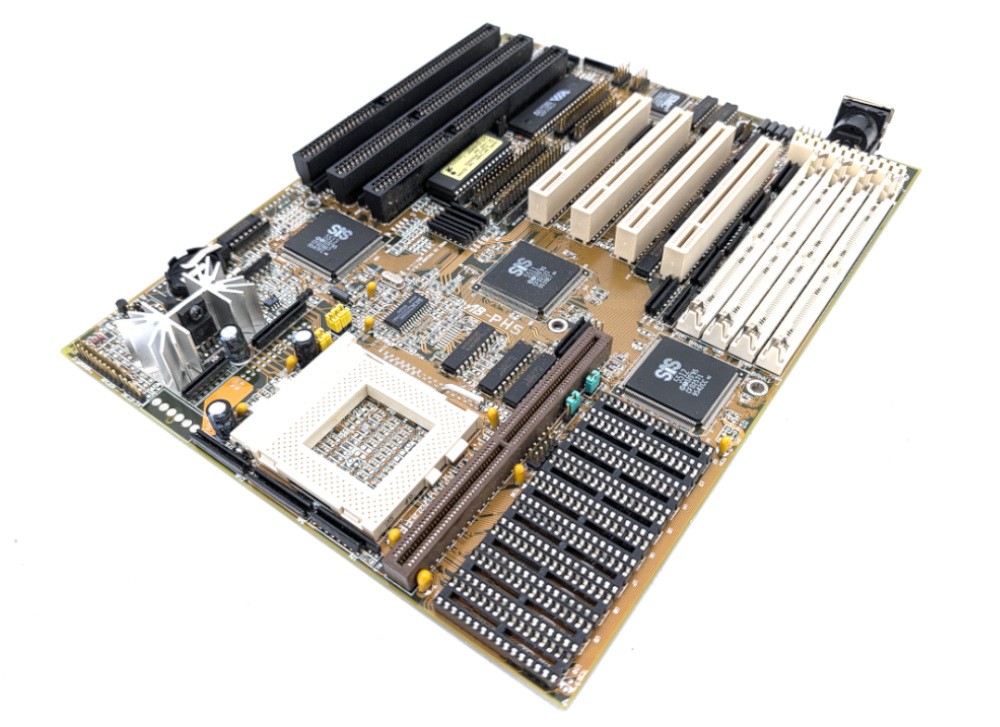 Untested Abit AB-PH5 Mainboard Socket 7 SIS 5511 ISA PCI ISA Motherboard Retro