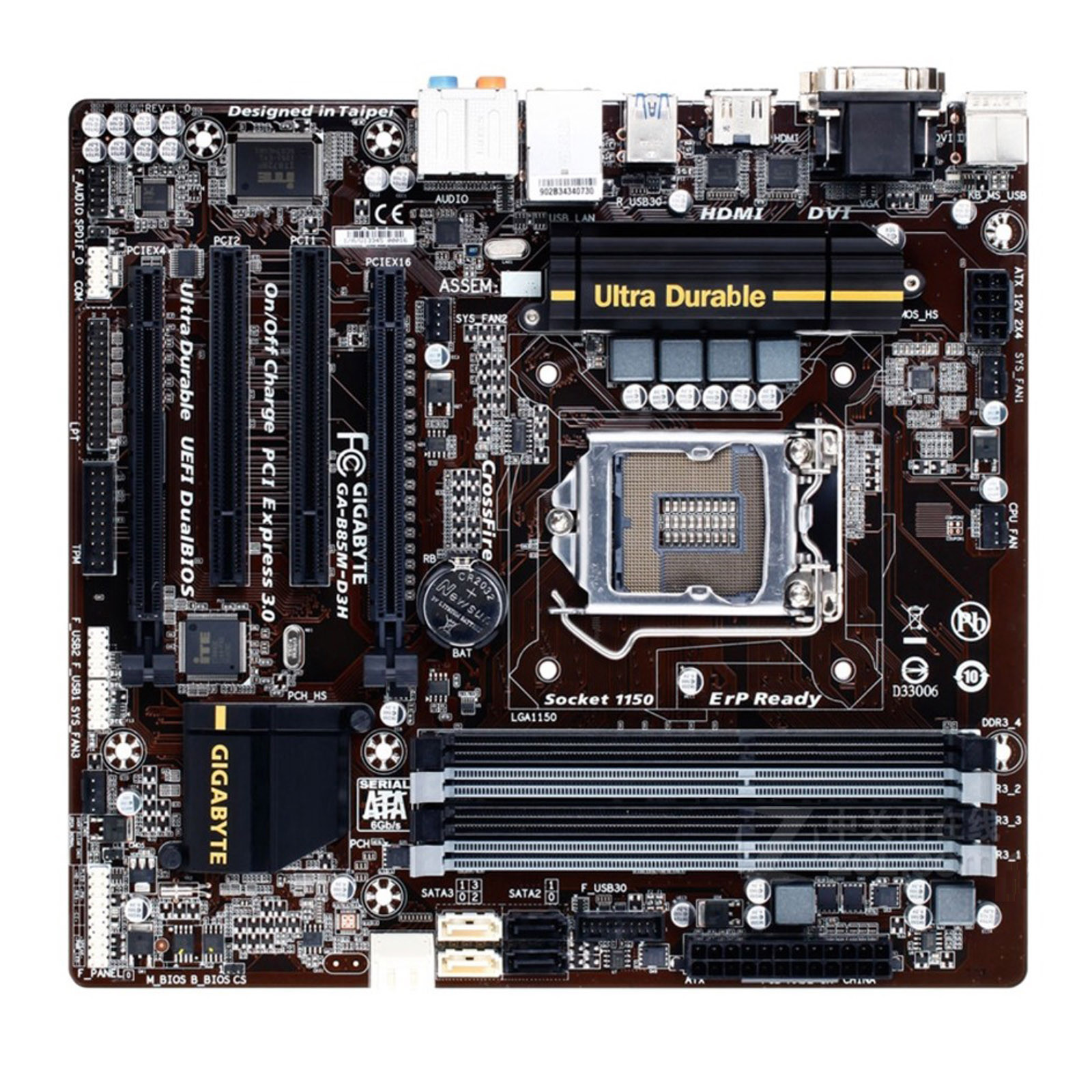 Gigabyte GA-B85M-D3H Socket LGA 1150 For Intel MicroATX Motherboard DDR3 32GB