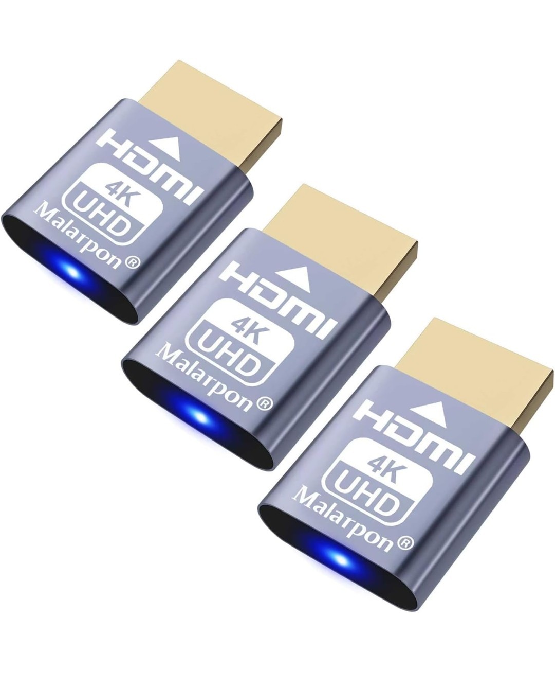 3 X HDMI Dummy Plug fit-Headless Display Emulator DDC EDID Headless 