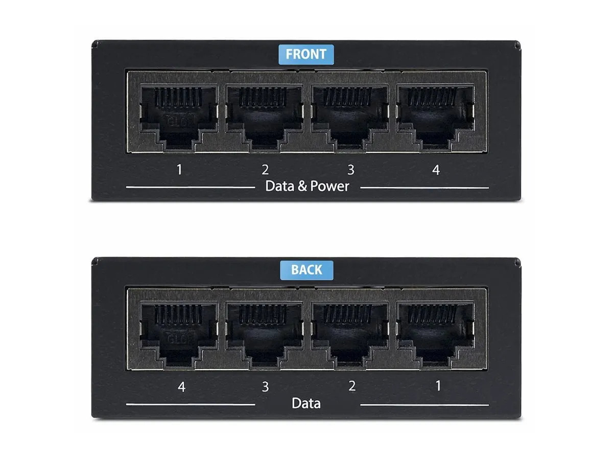 STARTECH POEINJ4G-US 4-PORT GIGABIT MIDSPAN, POE+ INJECTOR, 802.3AT AND 802.3A