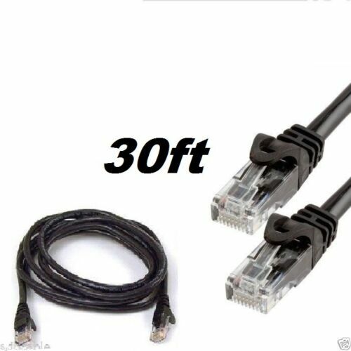 Lot of 60 x Cat6 30FT Patch Cord Cable LAN Network Ethernet For PC Router BLACK