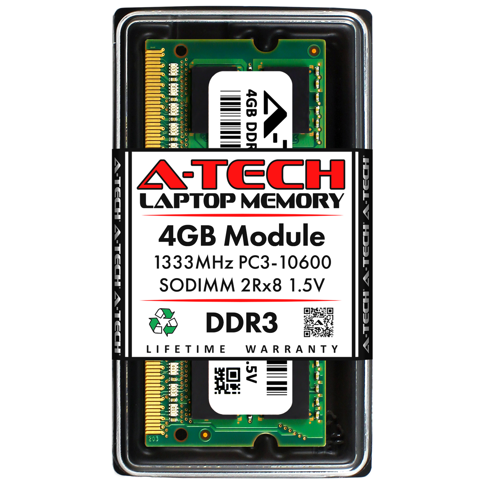 4GB DDR3 PC3-10600 SODIMM (Replacement for Fujitsu FPCEM571AP) Laptop Memory RAM