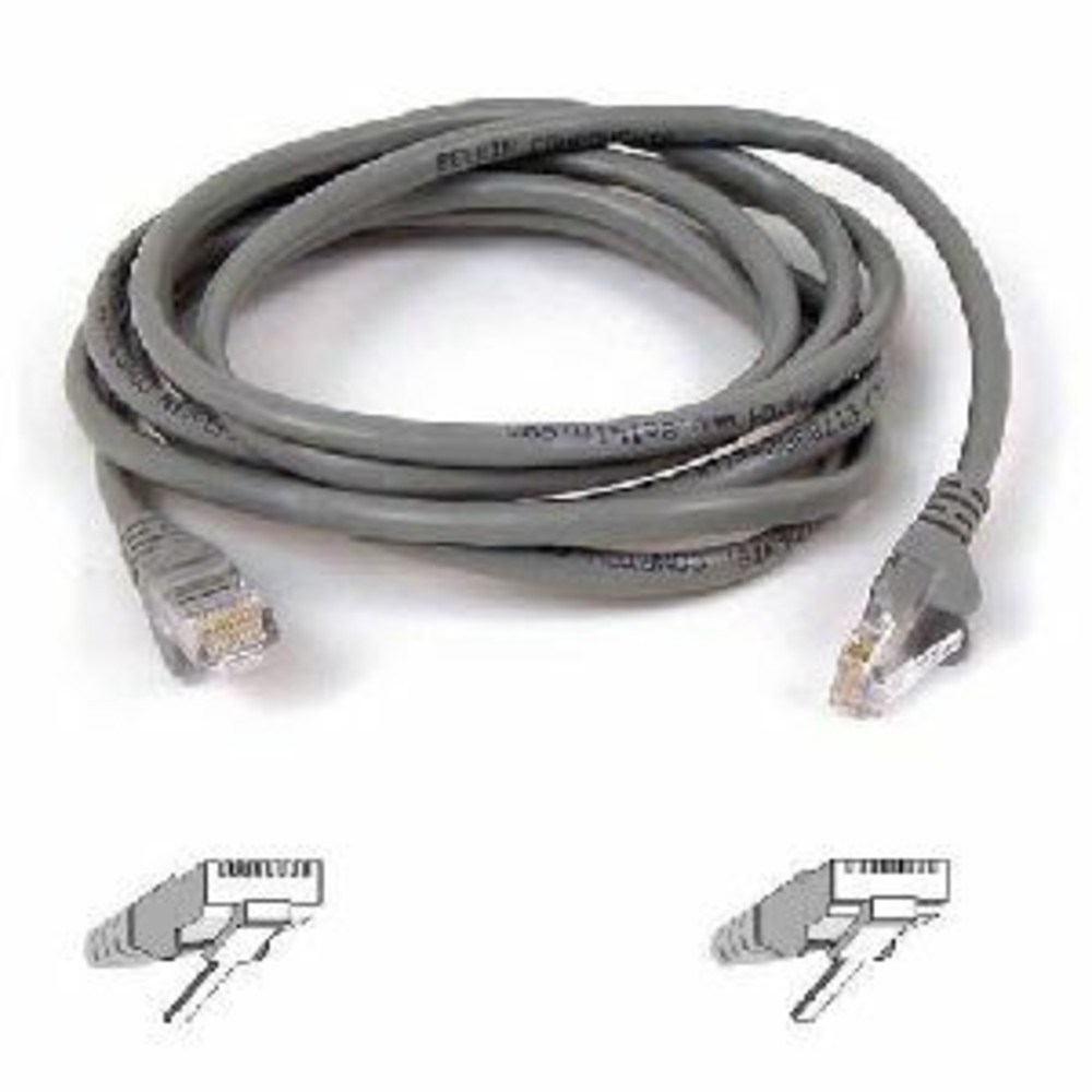 BELKIN INTERNATIONAL INC A3L791-08 8Ft Cat5E Patch Cable Utp Gray Pvc Jacket