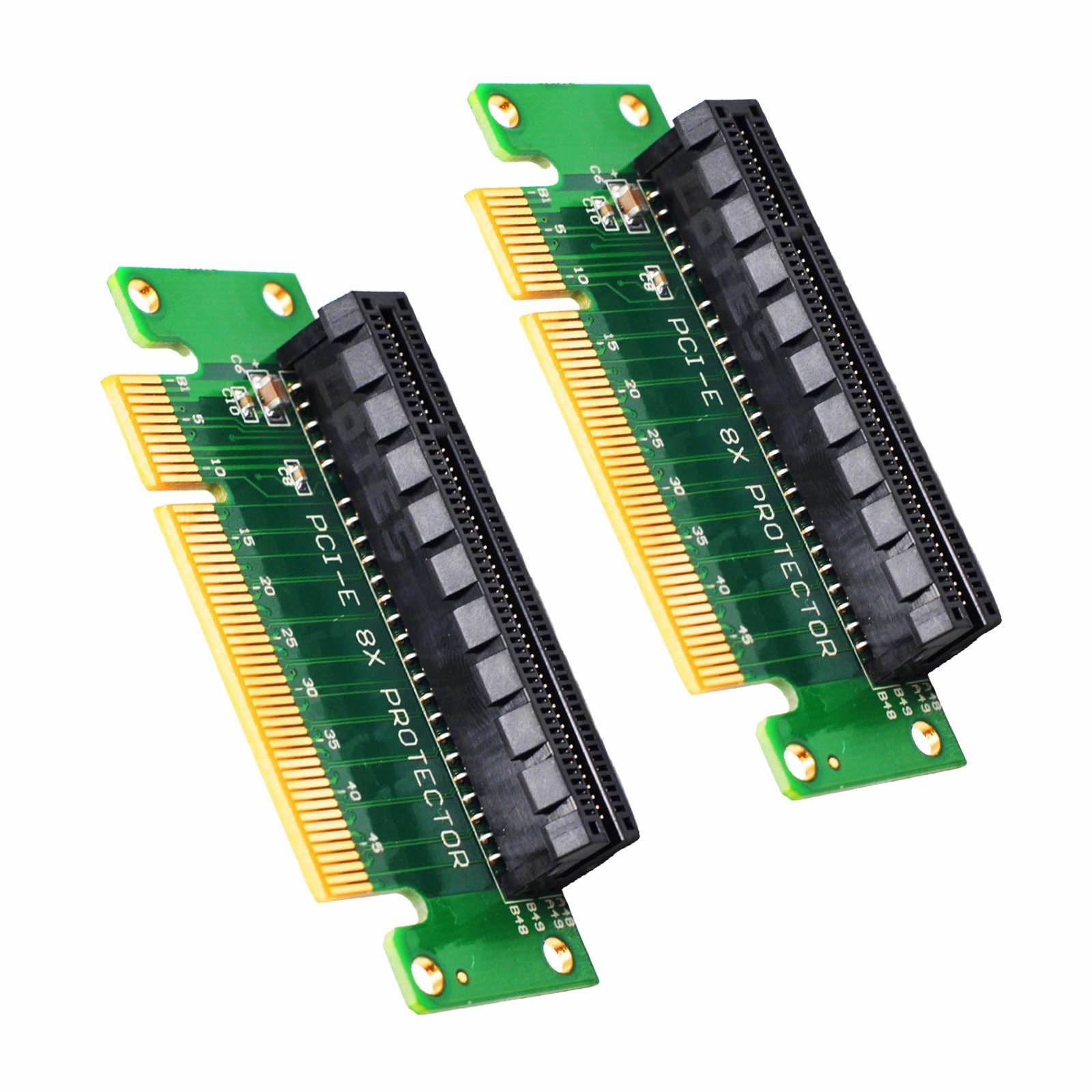 2-Pack PCI-Express 8X Riser Card 90-Degree Right Angle GPU Extension Adapter
