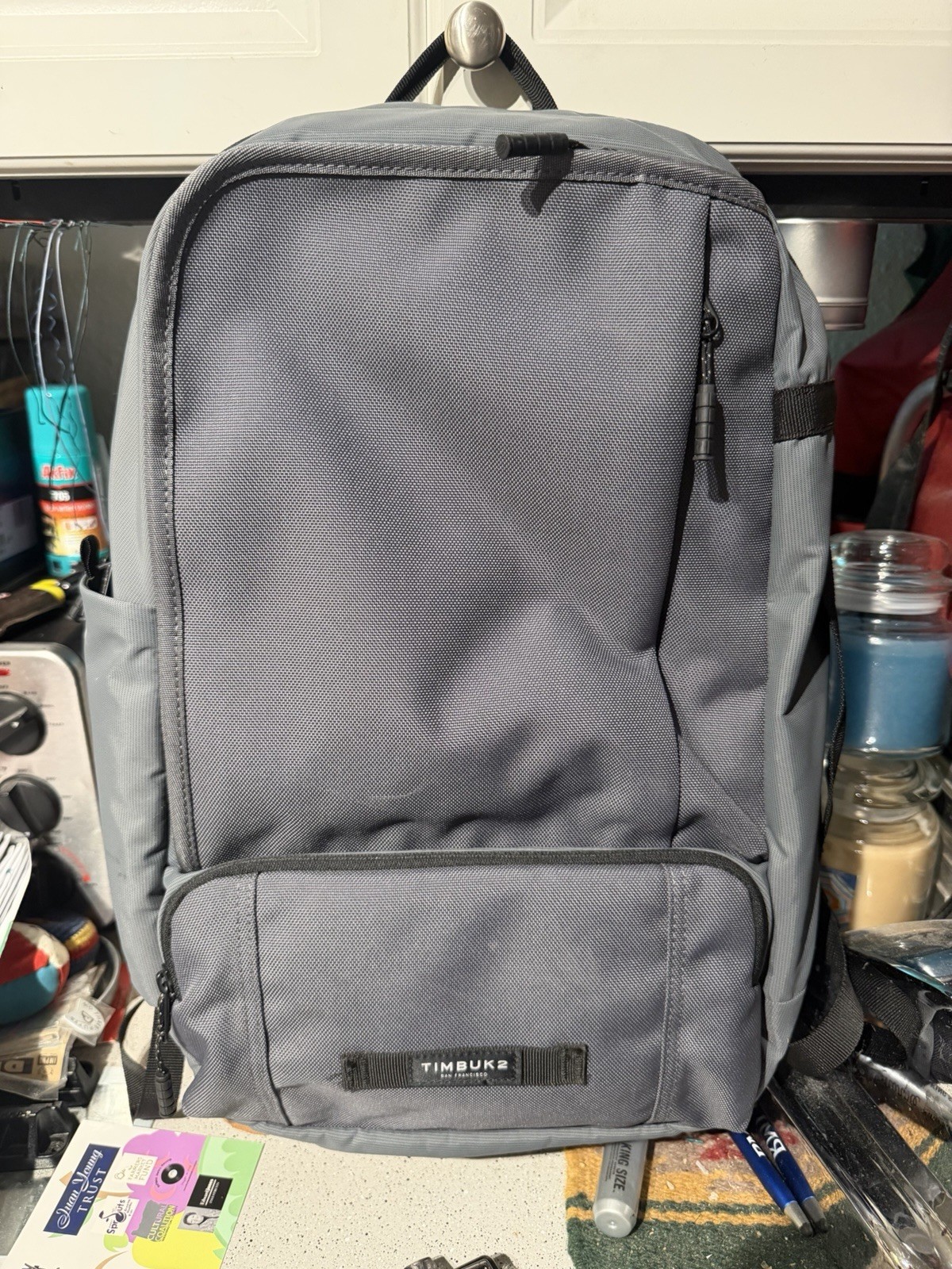 Timbuk2 Q Laptop Backpack 2.0 Gray Travel Work Tech Bag Crossbody Carry On Nice