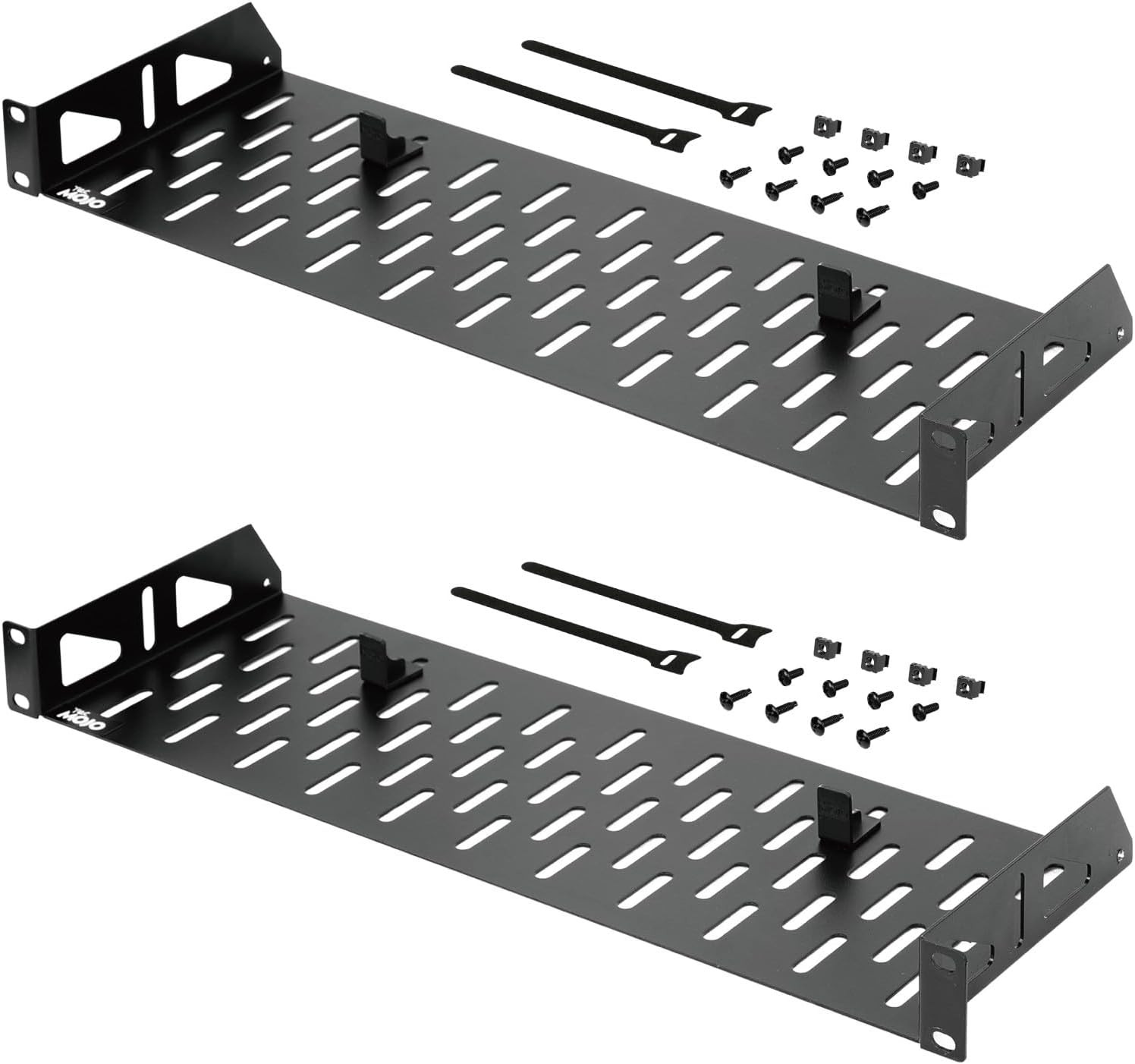 1U Rack Shelf,19 inch Rack Shelf 6 inch Depth,Rack Mount Shelf with Anti-Slip St