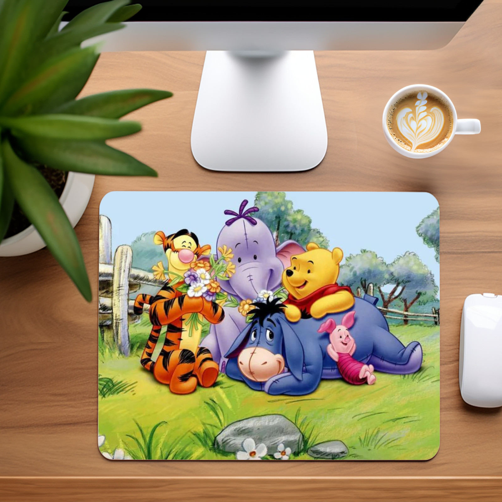 Winnie the Pooh and Friends Inspired Custom Mouse Pad
