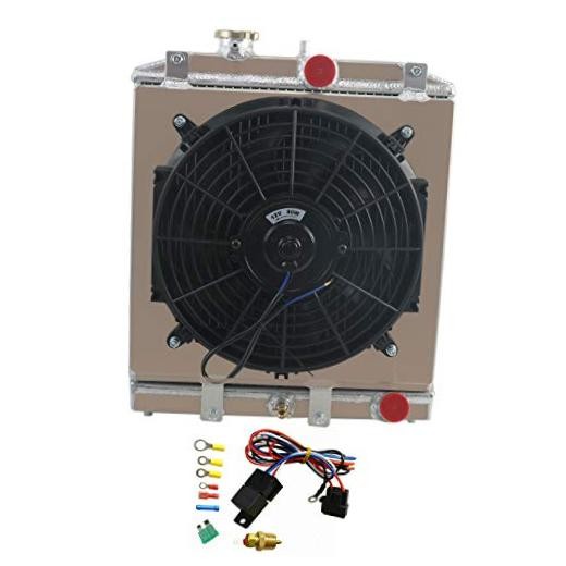 ALLOYWORKS 4 Row Core All Aluminum Radiator + Fan Shroud + Relay for 1992-2000