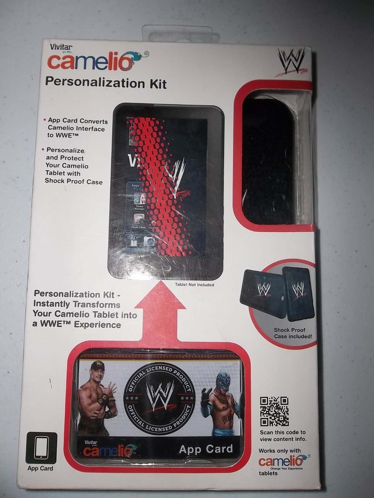 Vivitar Camelio Personalization Kit WWE Wrestling NEW w/ App Card & Cloth