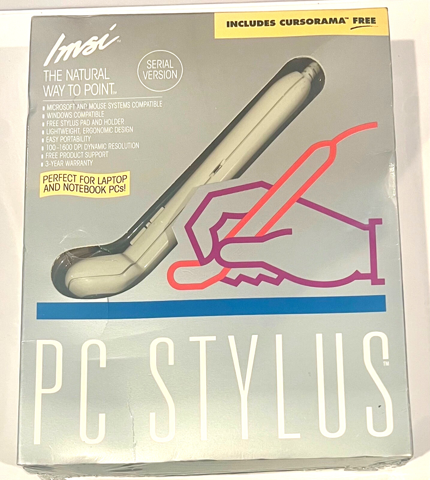 Vtg 1992 Imsi PC Stylus/Mouse IBM Computers w/Cursorama New Factory Sealed Box