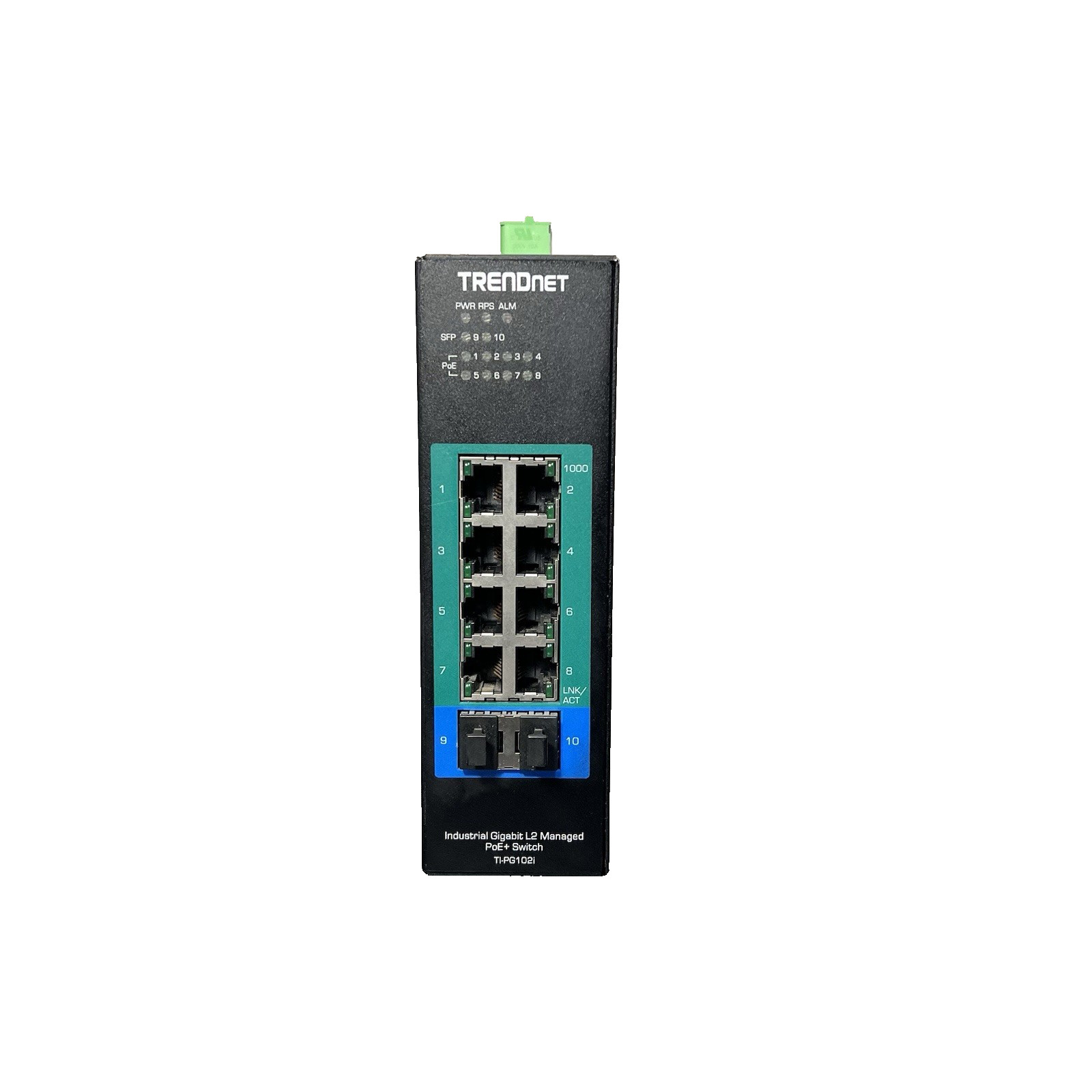 TRENDnet Model TI-PG102i 10-Port Industrial Gigabit L2 Managed PoE+ Switch