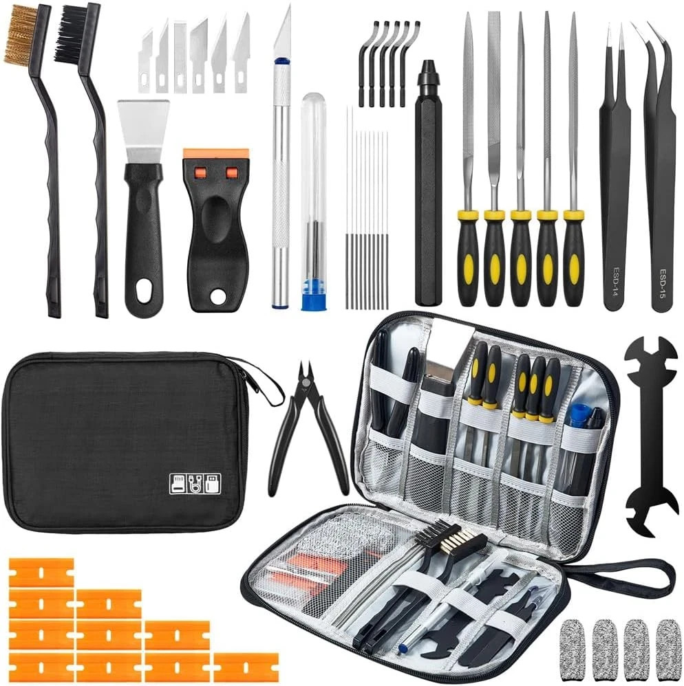 50Pcs 3D Printer Tool Kit & Accessories for All FDM/SLA Printers, Includes Nozzl