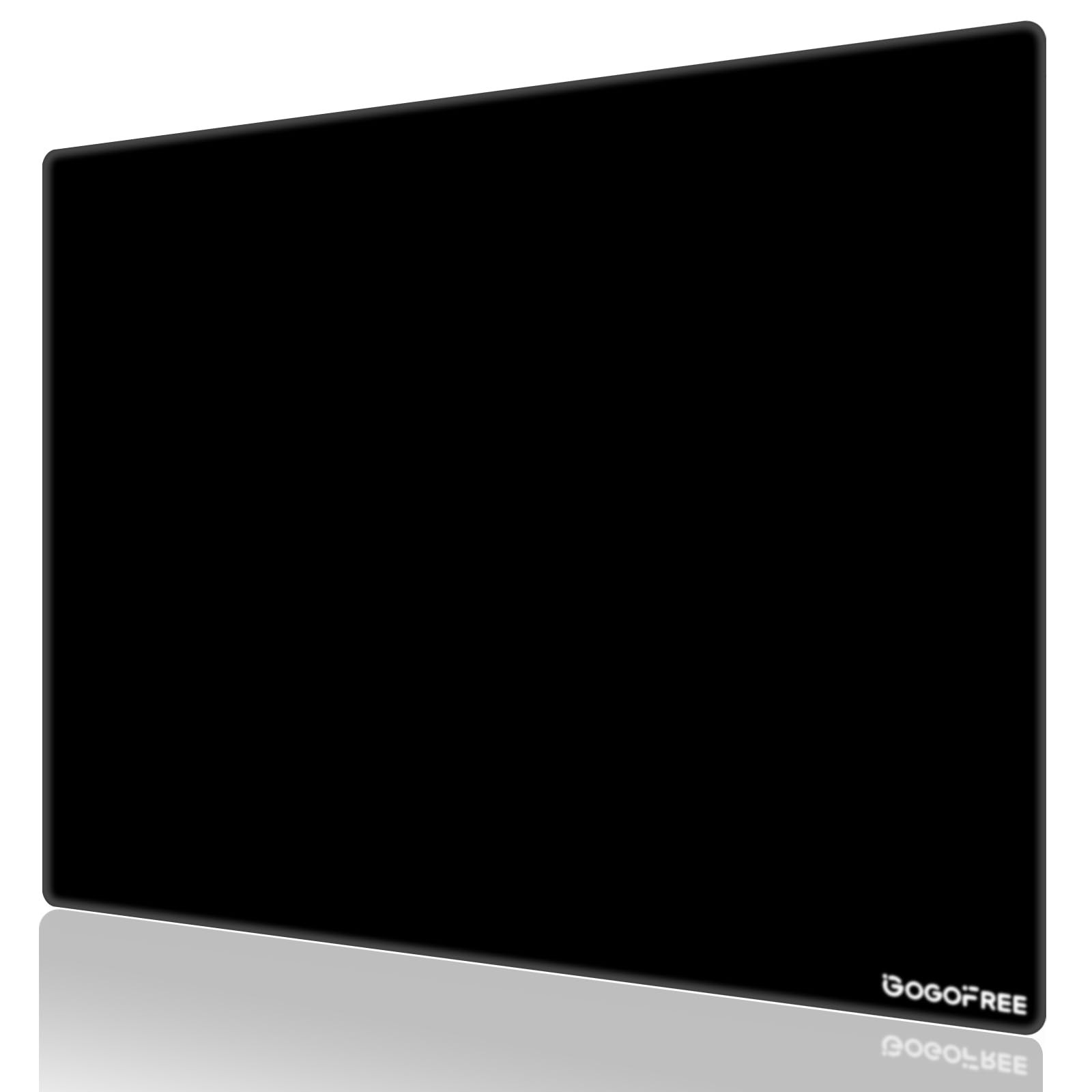 SYHITOU Glass Mousepad Hard Surface Gaming Water-Resistant Black 15.7''×11.8''