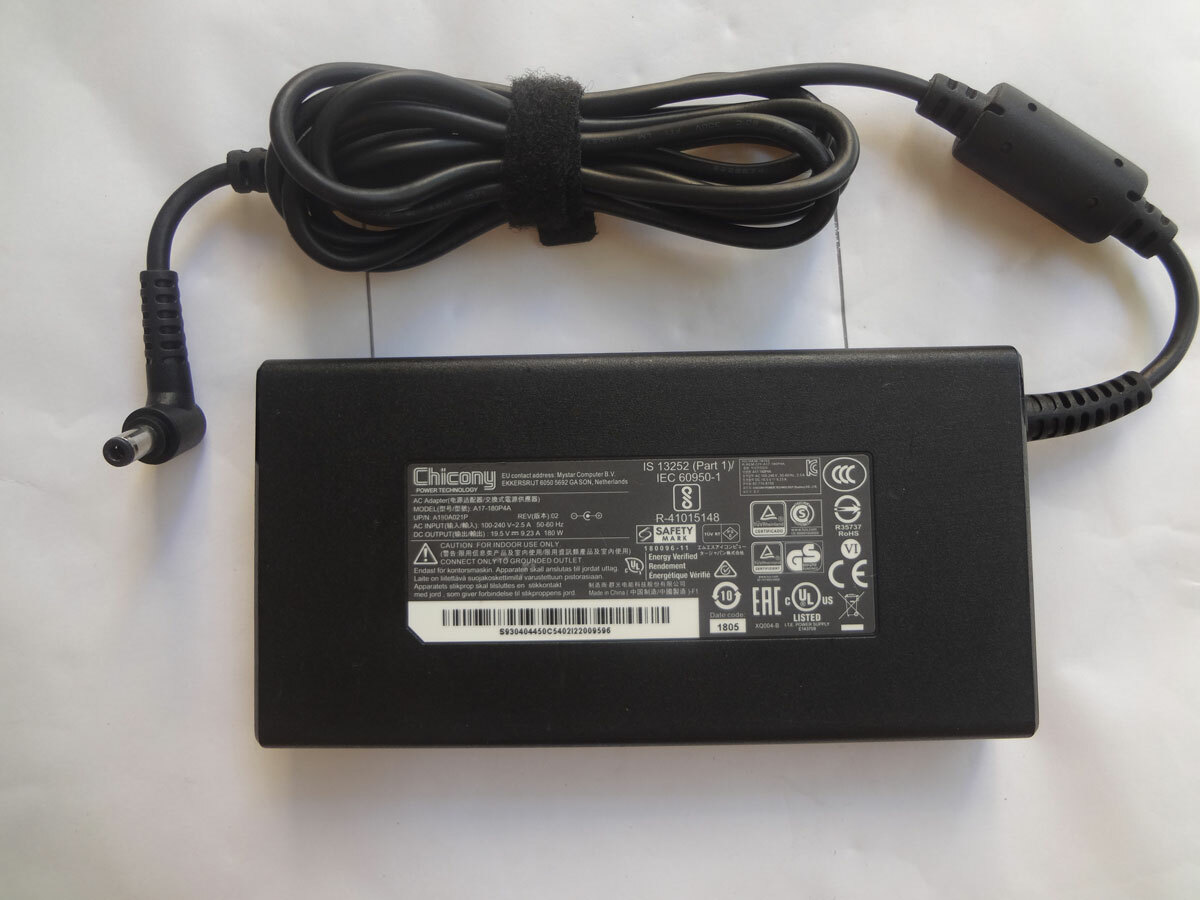 19.5V 9.23A A17-180P4A For MSI 180W GS65 Stealth Thin 8RF Original Slim Charger