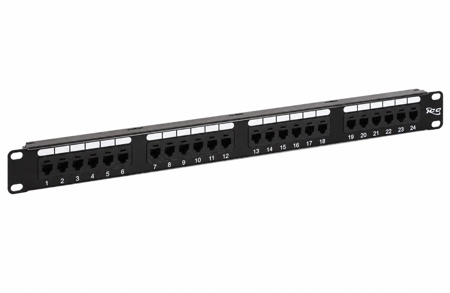 24-Port Patch Panel 1U Rack Mount | ICC ICMPP024U6| 6P6C USOC