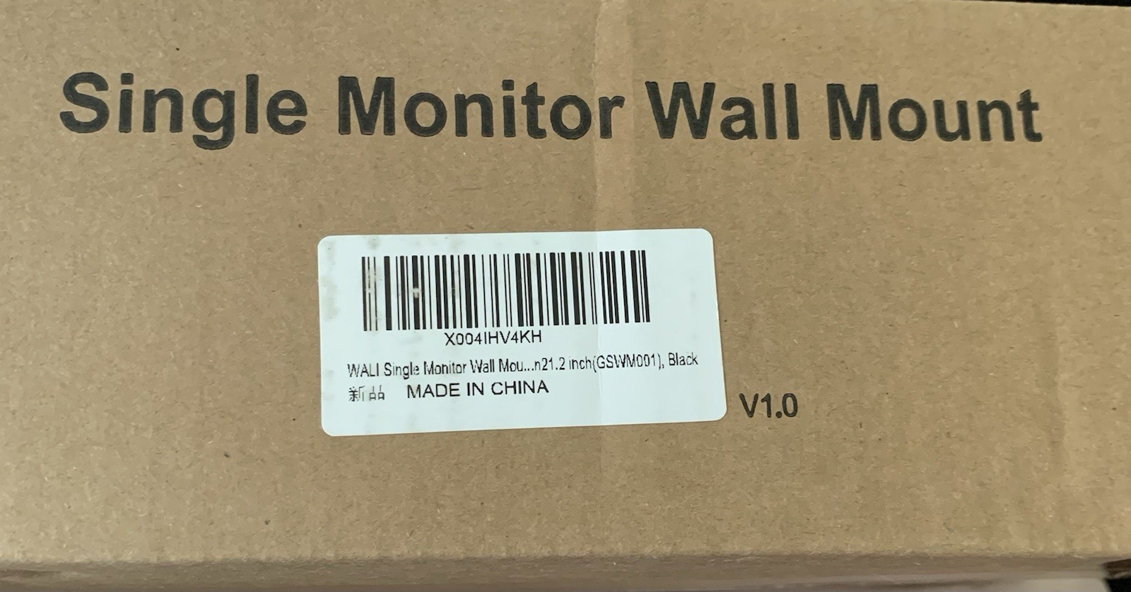 WALI Computer Monitor Wall Mount for 17 to 32 Inch Screens, Single Arm, Black 