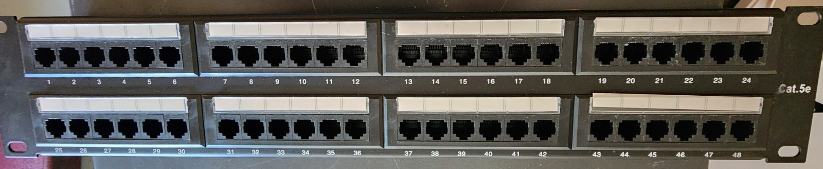 48 Port Cat5e UL 2U Rackmount 110 RJ45 Patch Panel 568A 568B