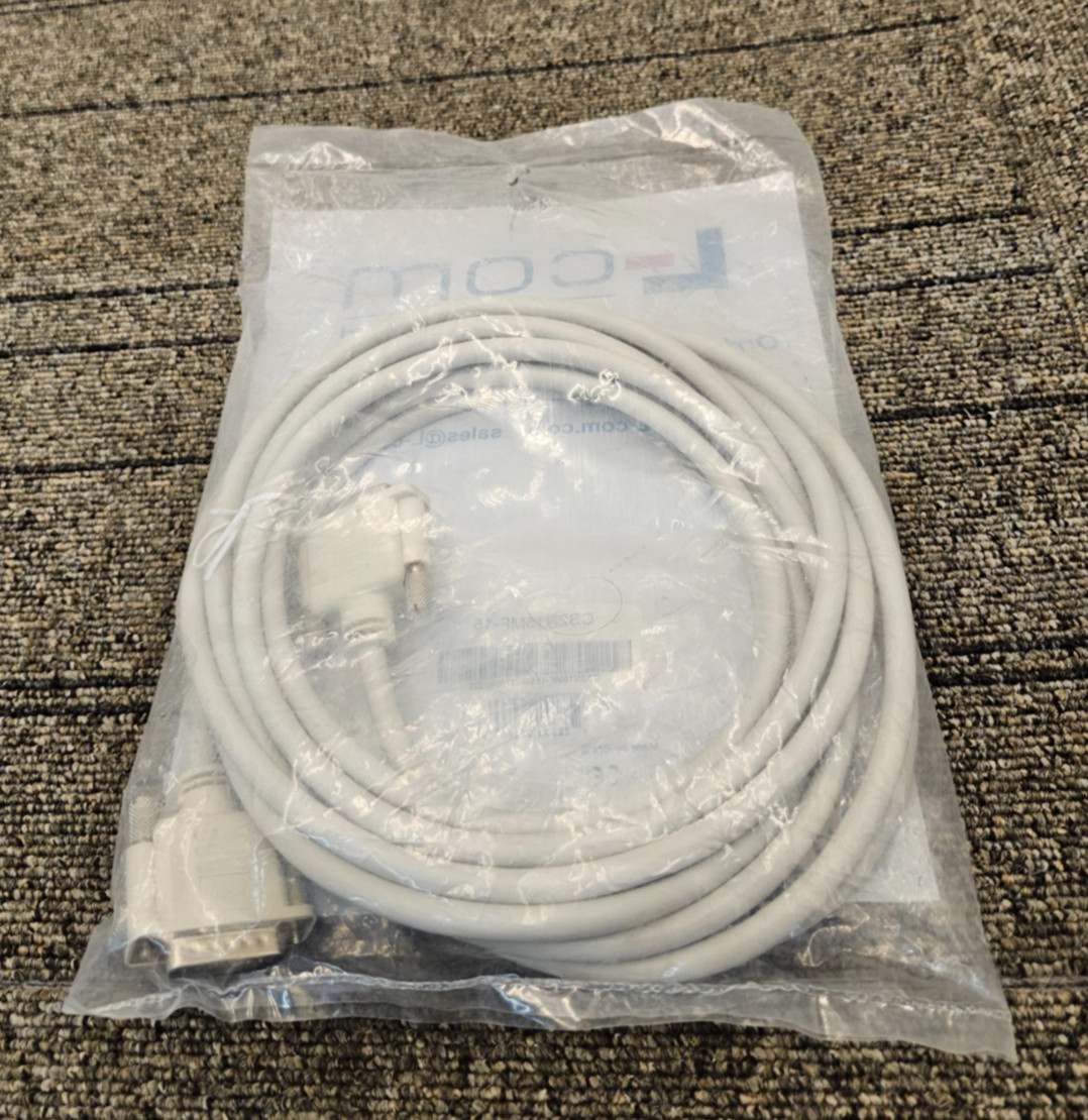 L-Com CS2N15MF-15: Premium Molded D-Sub Cable DB15 Male / Female 15ft