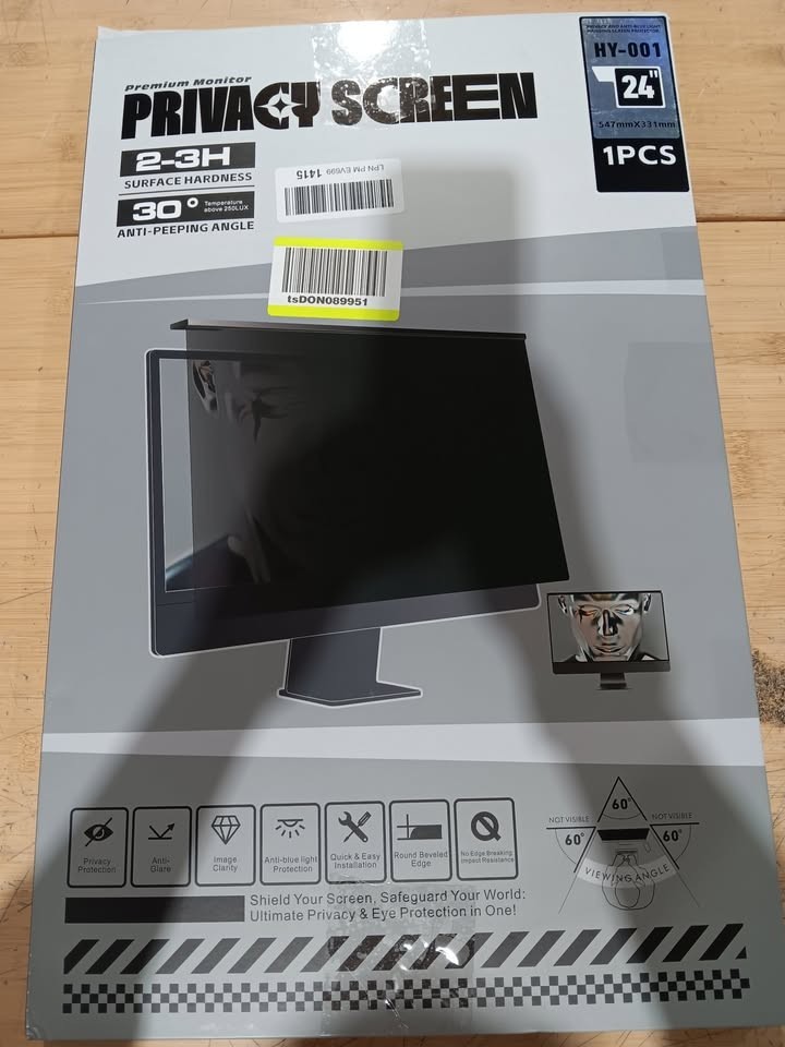 New-JEEETINTX Magnetic Computer Privacy Screen Filter 24" for Frameless Monitor