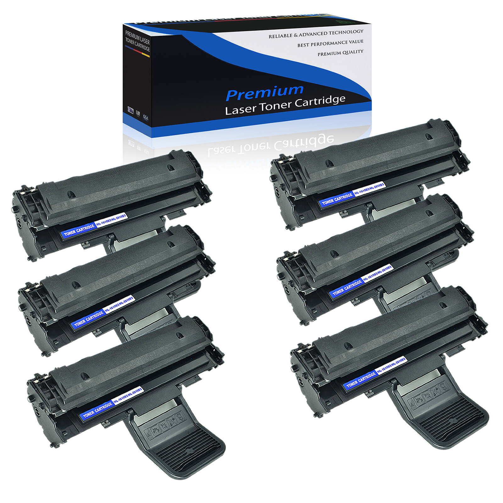 6PK TONER FOR DELL 1100 1110 SAMSUNG ML1610D3 ML 2010 ML 2510 SCX 4521D3 3K HY