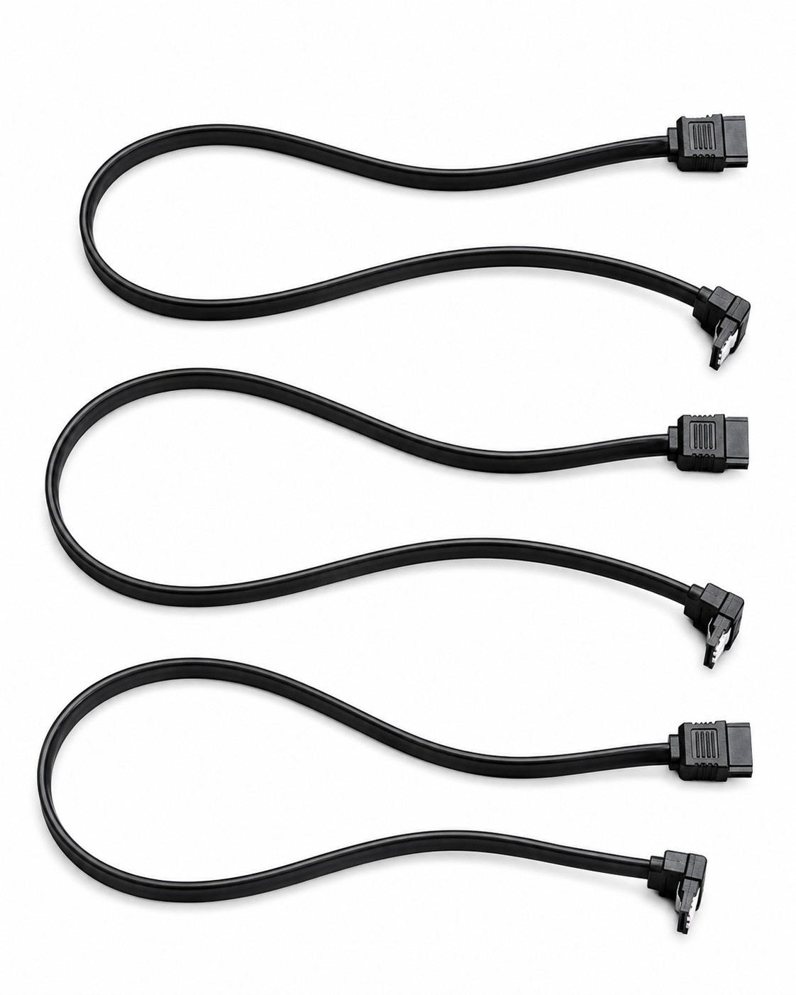 Cable Matters 90 Degree Right Angle 6.0 Gbps 1.5ft SATA III Cable - Pack of 3