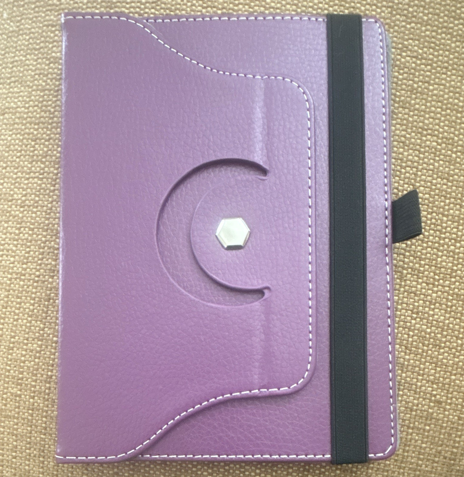 Purple/Gray Tablet Folio Stand Case Cover with Integrated Stand