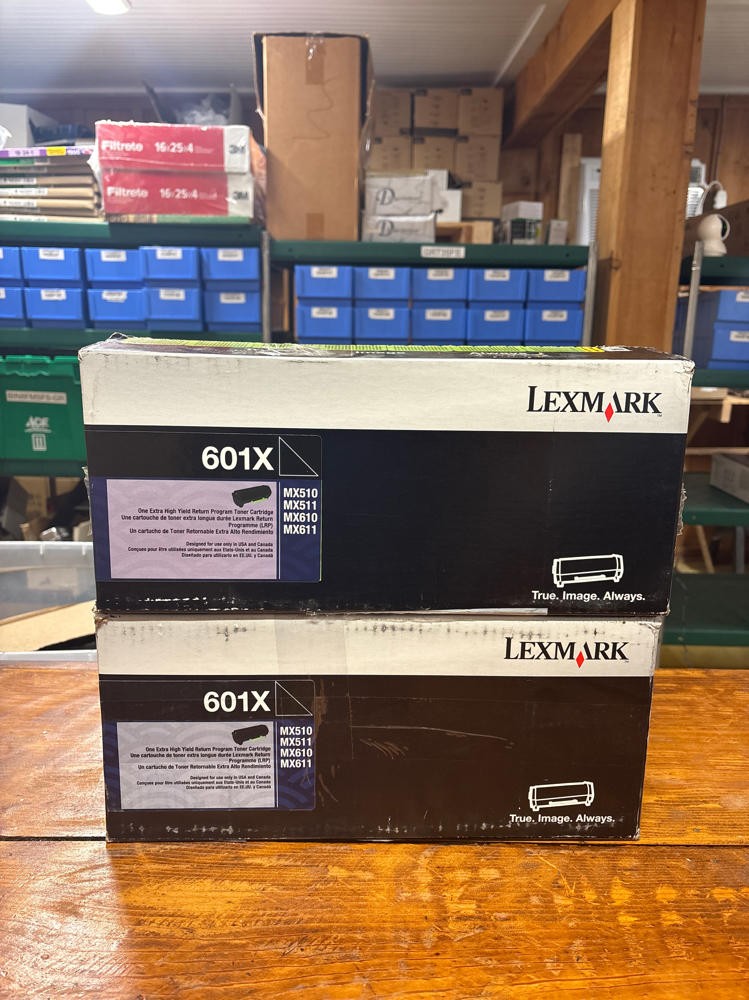 Lexmark 601X Extra High Yield Black Toner MX510 MX511 MX610 2 Pack