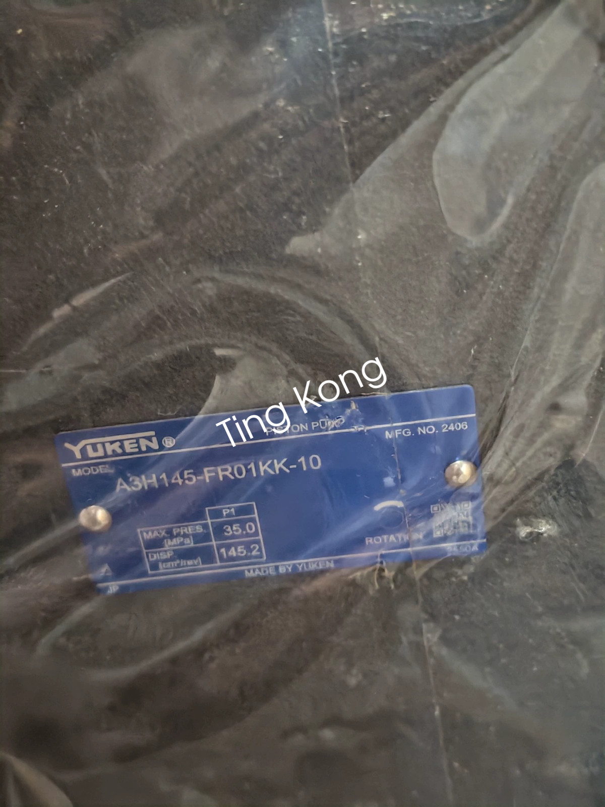 1PCS A3H145-FR01KK-10 YNKEN oil pump new via FedEx or DHL