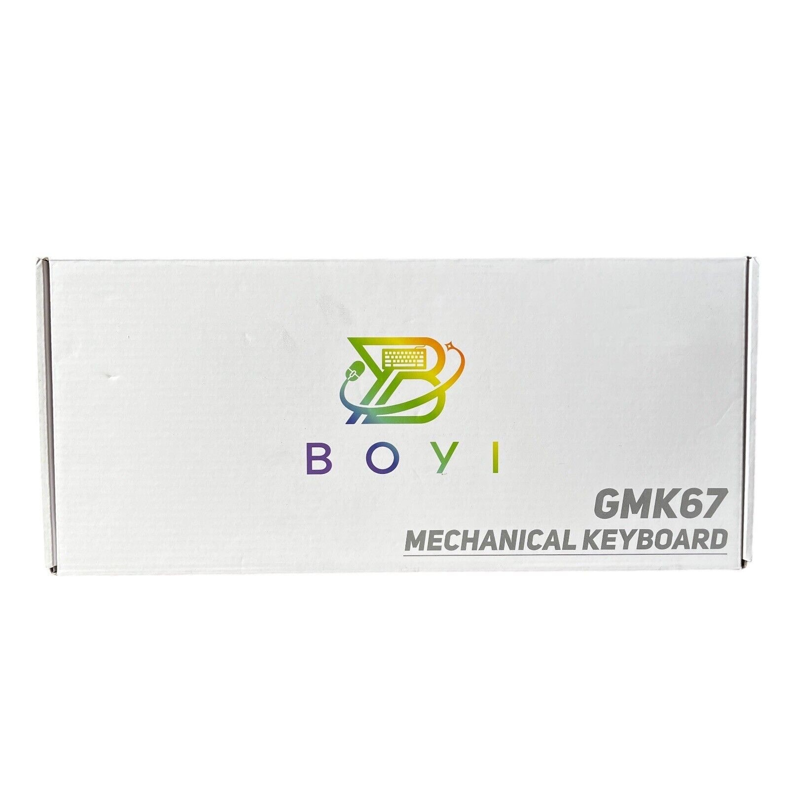 BOYI GMK67 67-Key RGB Mechanical Keyboard Kit White Case w/ Knob Hot-Swap