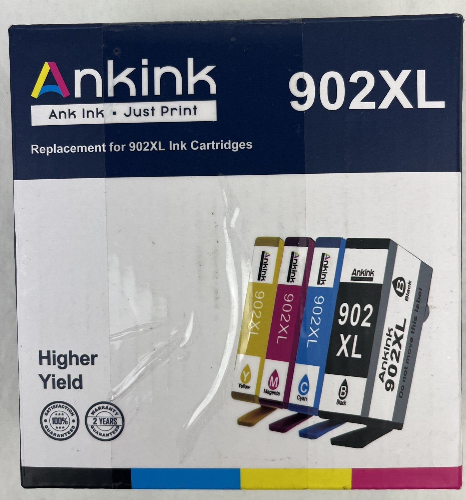 For HP 902XL HIGHER YIELD Ink Cartridges Ankink 4-Pack Sealed
