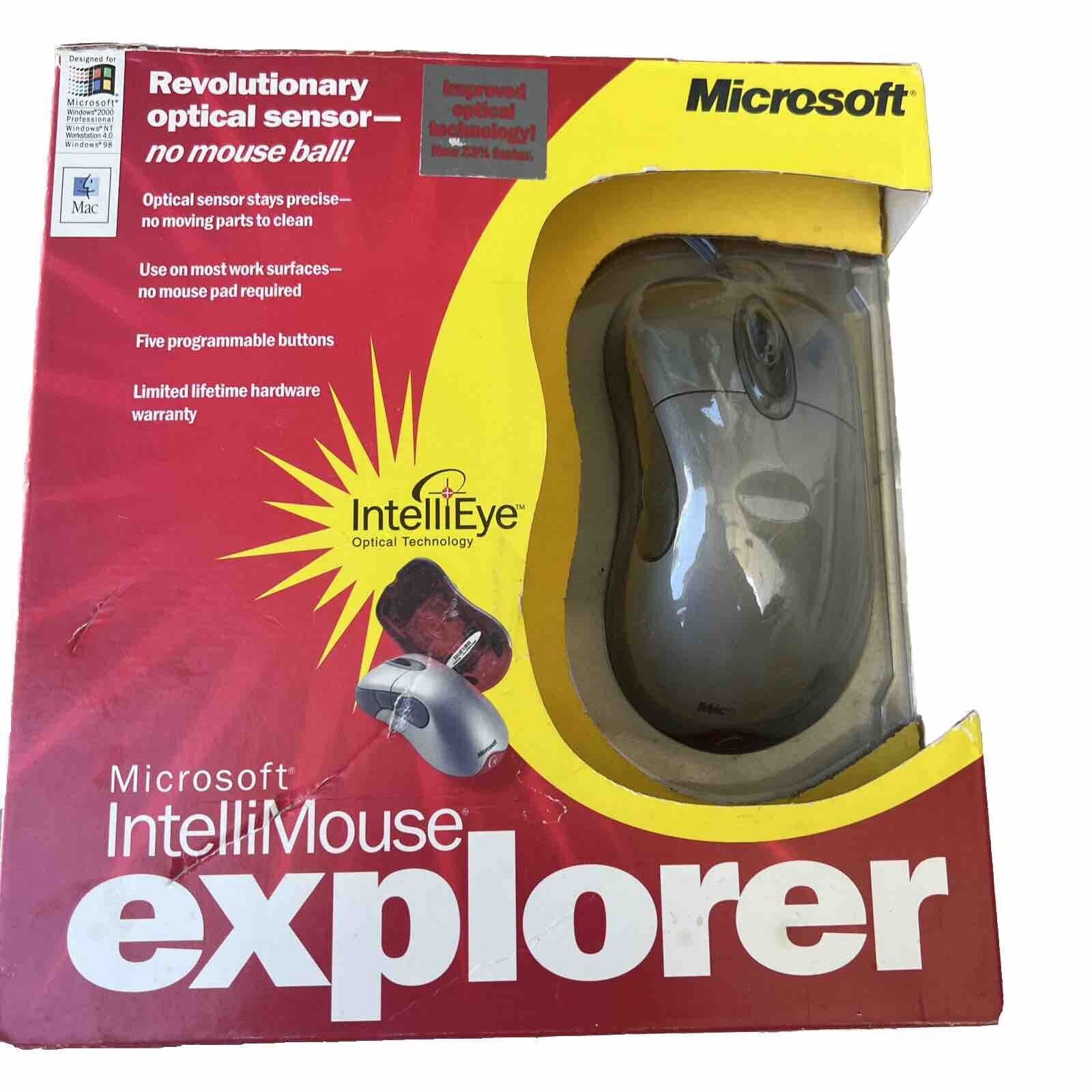 NEW VINTAGE 2000 MICROSOFT INTELLIMOUSE EXPLORER 3.0 OPTICAL TECHNOLOGY MOUSE