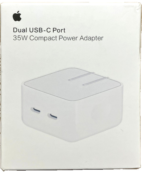 Apple 35W Dual USB-C Port Compact Power Adapter 