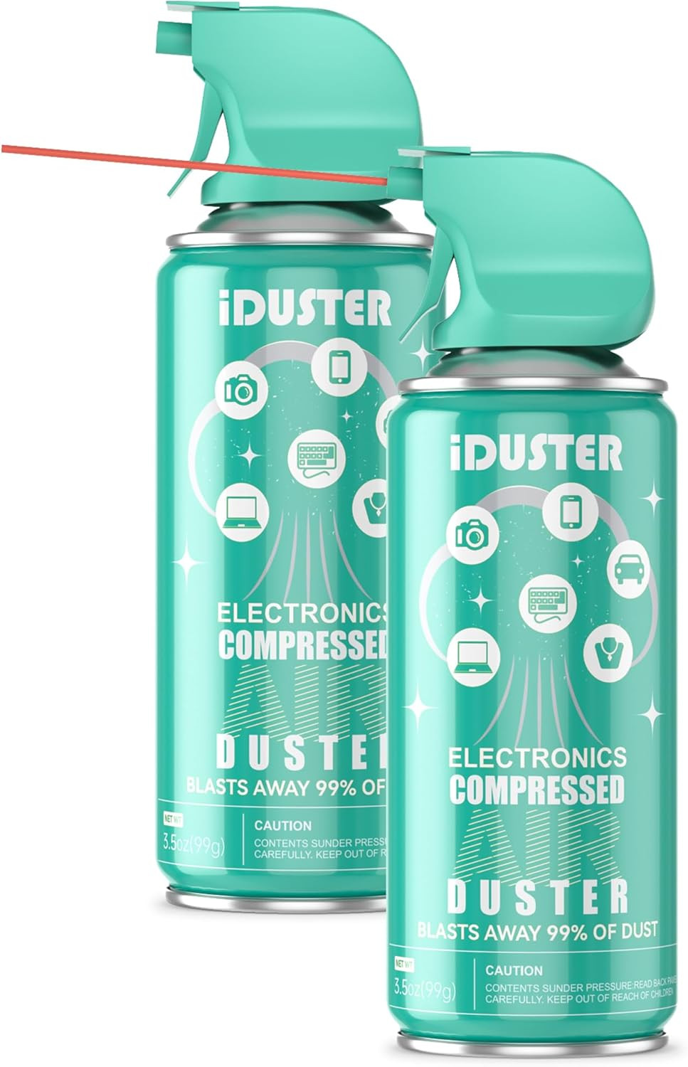 Compressed Canned Air Duster for Computer -  Disposable Electronic Keyboard Clea
