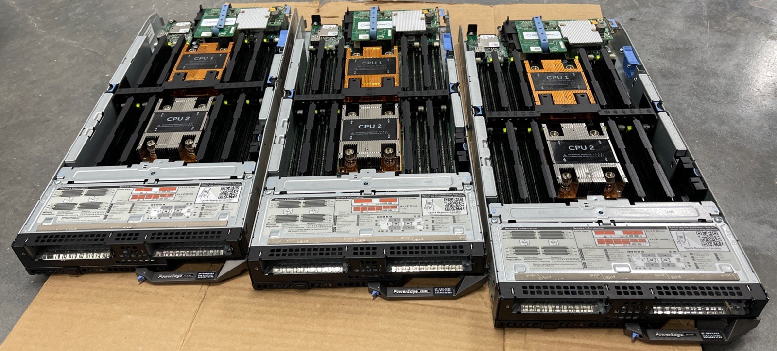 Lot(3) Dell PowerEdge FC630 Blade Server 2x E5-2620v4 2x 2.5" Bay For FX2/S