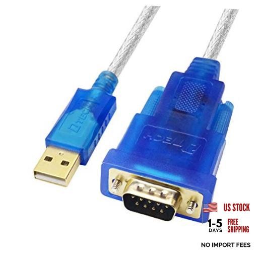USB to Serial Adapter Cable with FTDI FT232RL Chipset DB9 RS232 Male Port 6ft