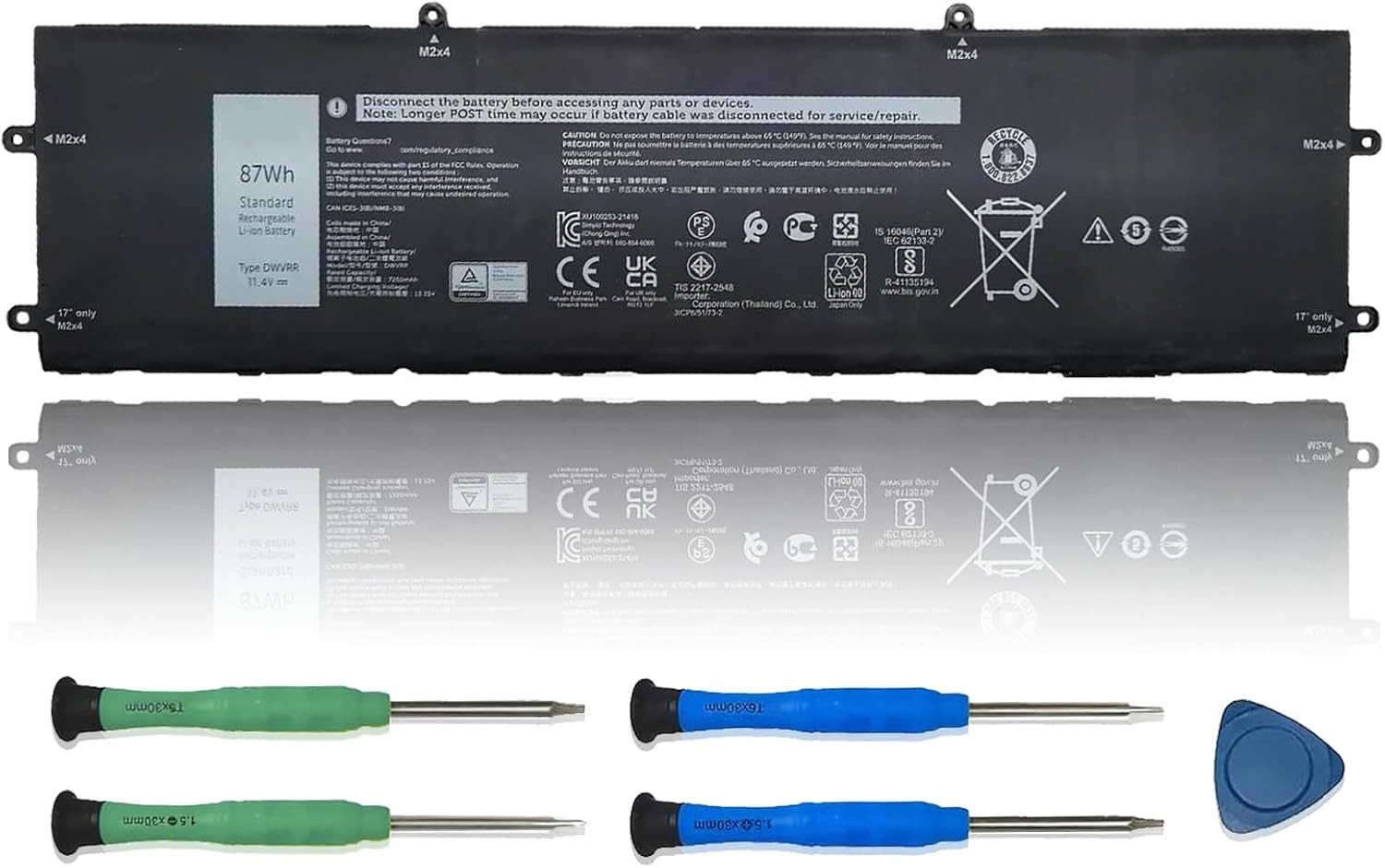 DWVRR Laptop Battery Replacement for Dell Alienware X15 R1 NAWX15R101 Series
