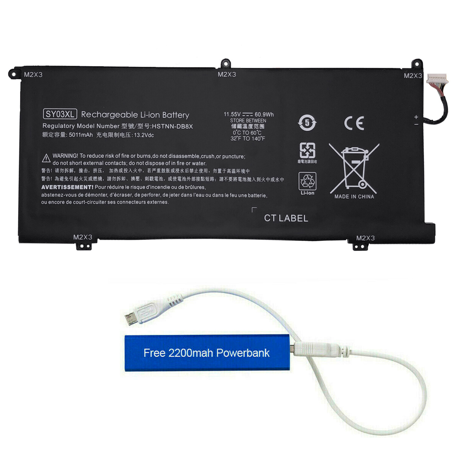 REPLACEMENT L29959-005 SY03XL BATTERY FOR HP CHROMEBOOK 14-DA 15-DE 60.9WHR