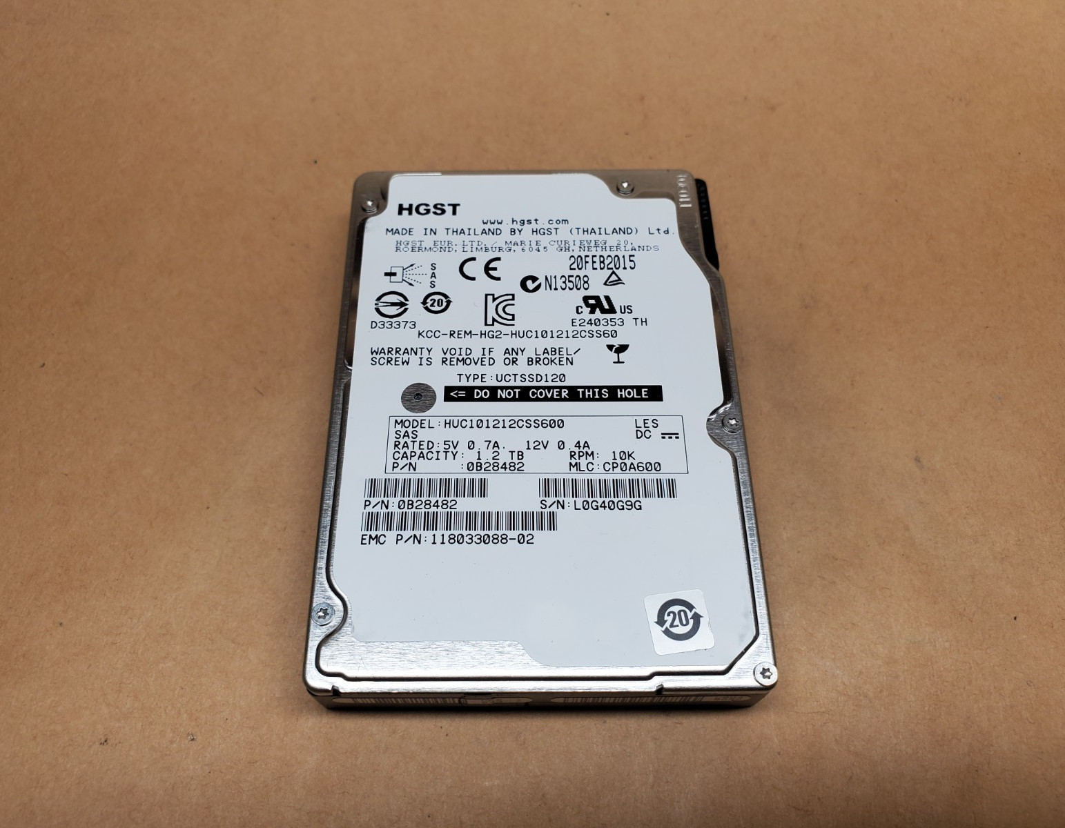 1.2TB HGST HUC101212CSS600 SAS 2.5" Server Hard Drive | Tested
