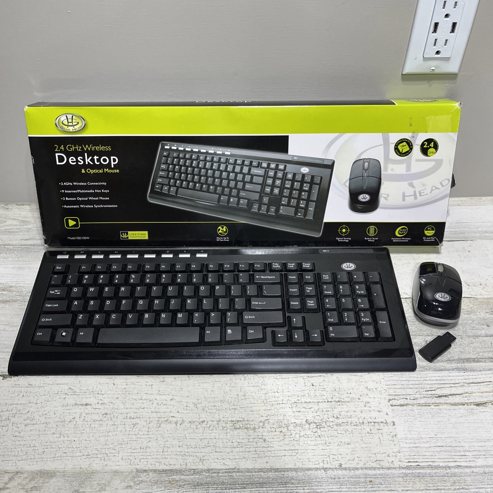Gear Head KB5100W 2.4GHz Wireless Slim Desktop Keyboard & Optical Mouse Tested