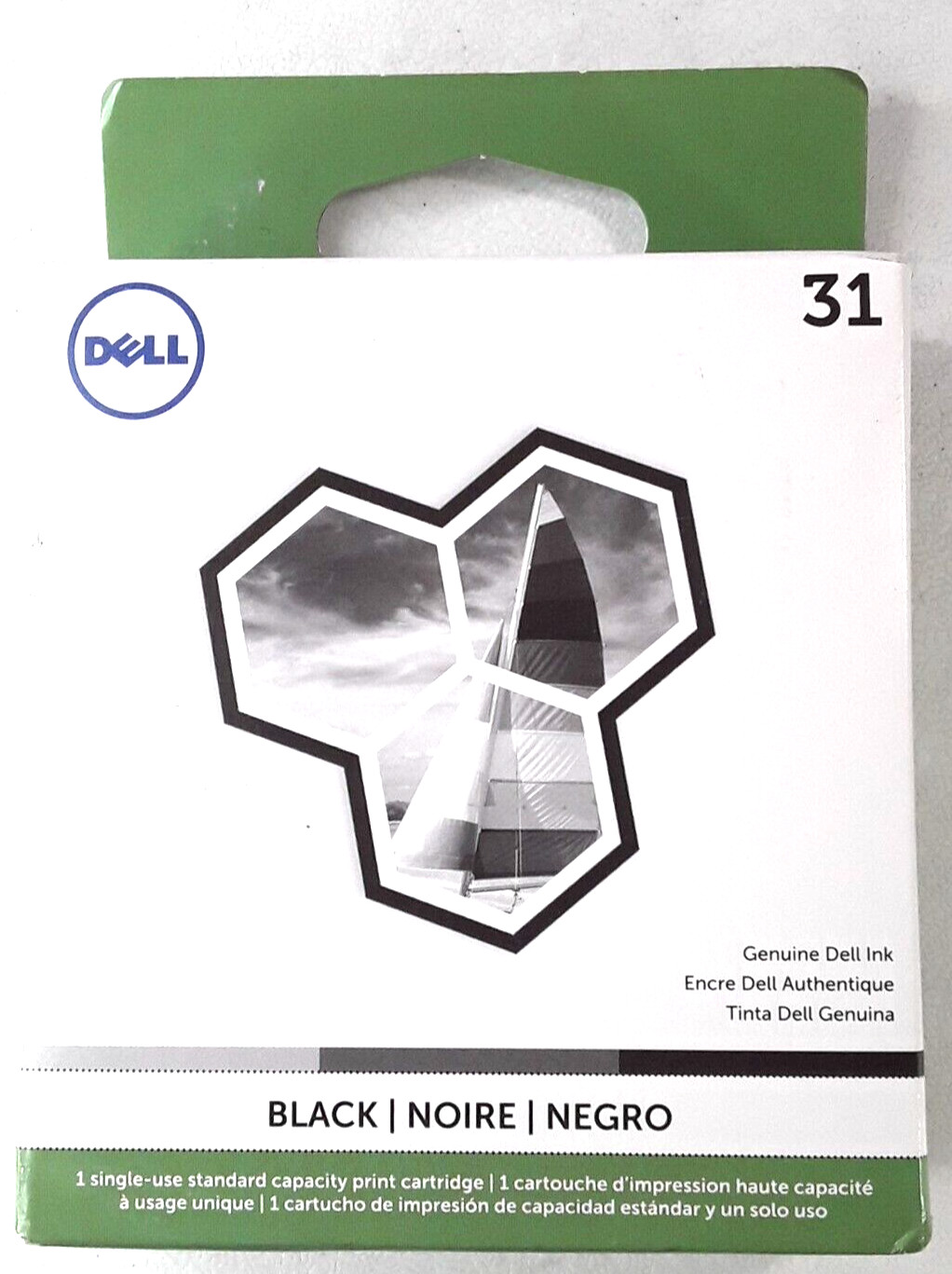 ** GENUINE NEW Dell MYVXX # 31 Ink Cartridge Black,  Model V525w & V725w printer