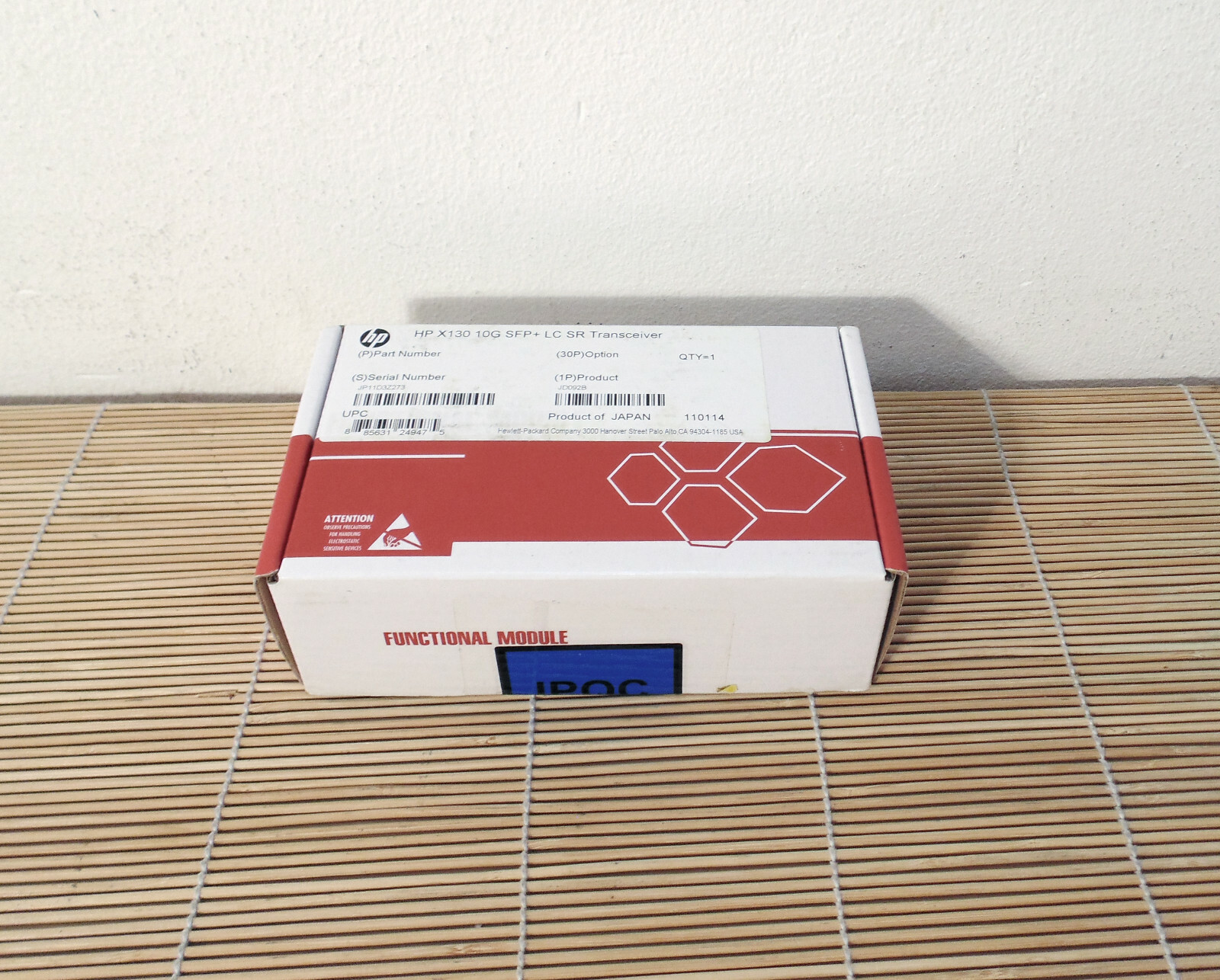 NEW HP JD092B X130 10G SFP+ LC SR Transceiver New Sealed 