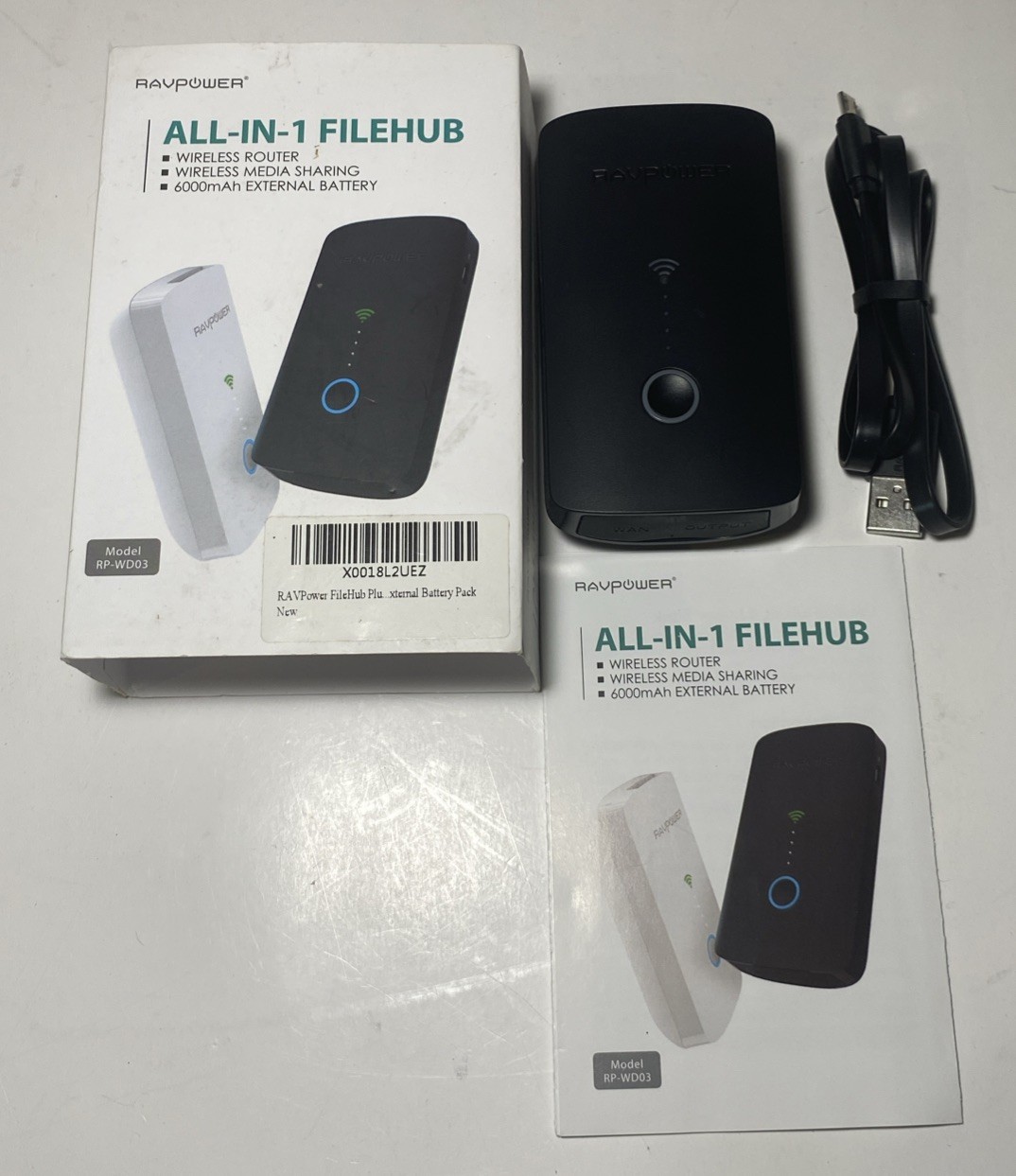 RAVPower RP-WD03 FileHub Wireless Travel Router All in 1